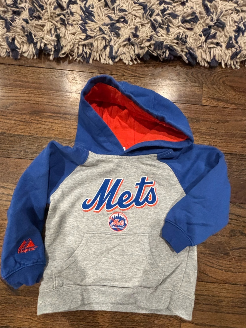 Majestic Kids Mets Pullover Hoodie - size 3t unisex - Picture 5 of 6